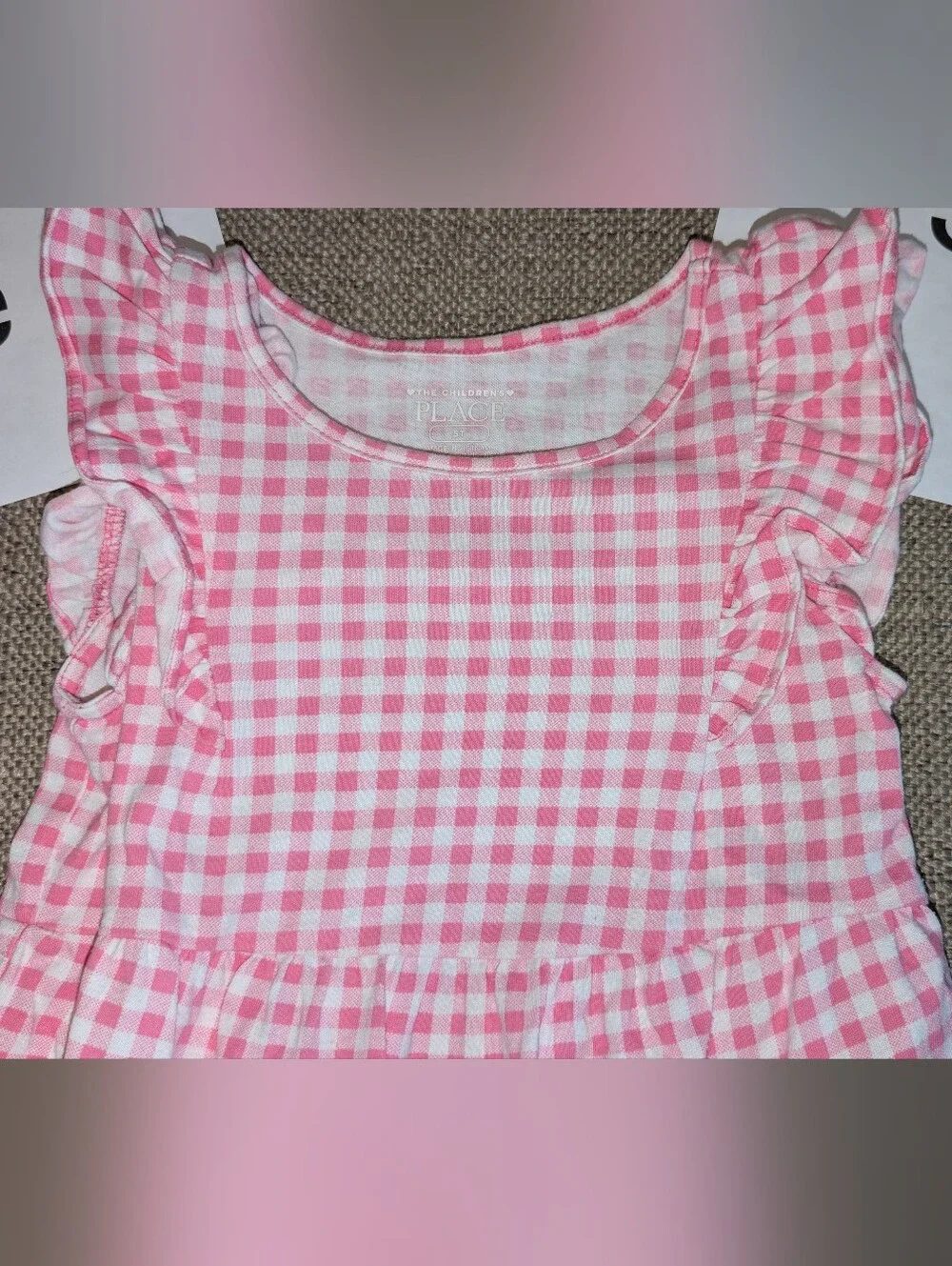 Children's Place 5T Summer Dress Pink Gingham